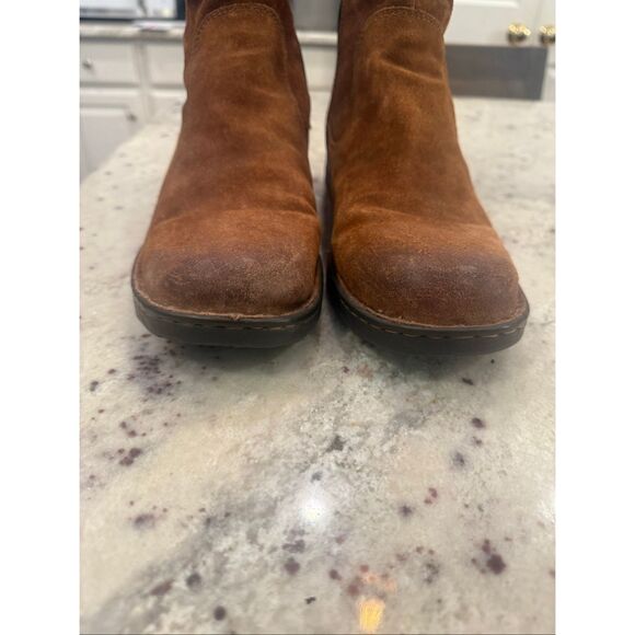 Born Elia Brown Suede Side Zip Boots sz 8.5 - Picture 3 of 7